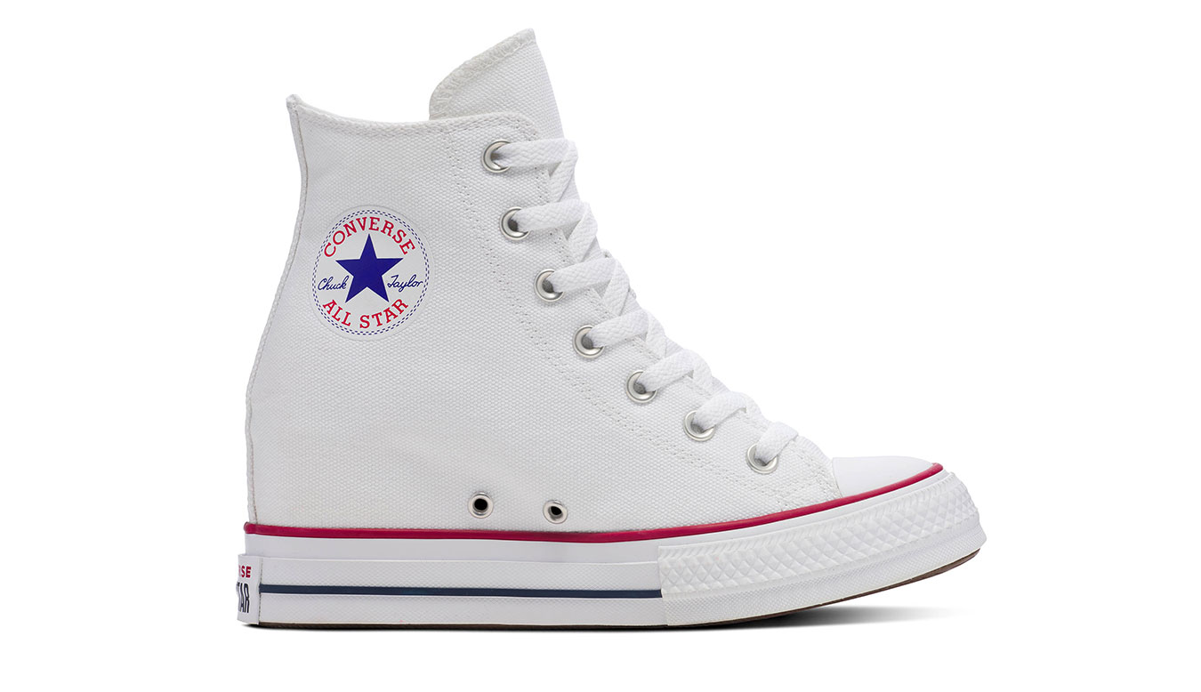 Converse Chuck Taylor All Star Wedge Platform 4 - Dámské - Tenisky Converse - Bílé - A11908C - Velikost: 37.5