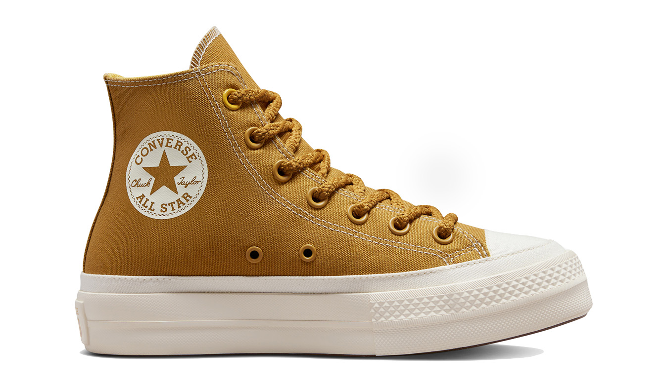 Converse Chuck Taylor All Star Lift Workwear Textiles High Top - Dámské - Tenisky Converse - Žluté - A04363C - Velikost: 39.5