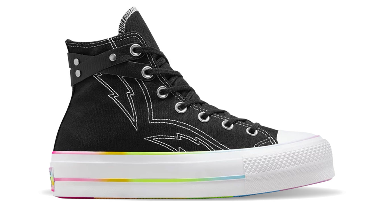 Converse Chuck Taylor All Star Lift Platform Pride - Dámské - Tenisky Converse - Černé - A10218C - Velikost: 37.5
