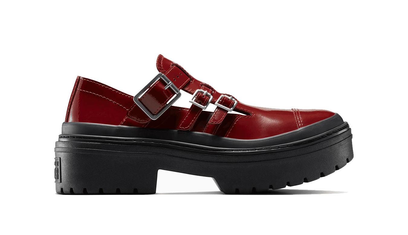 Converse Chuck Taylor All Star Lugged Heel Mary Jane Platform Patent Leather 5 - Dámské - Tenisky Converse - Červené - A12984C - Velikost: 37.5
