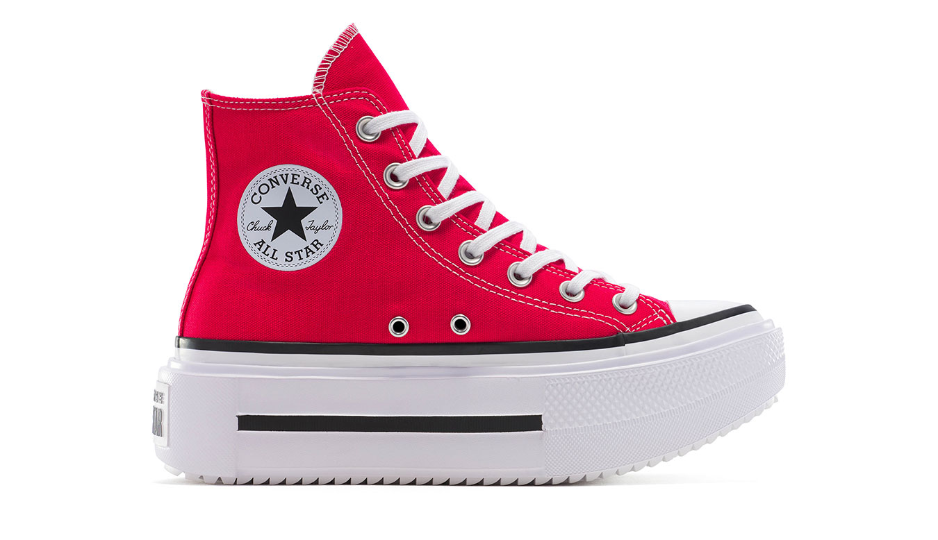Converse Chuck Taylor All Star Lift Double Stack Platform 4 - Unisex - Tenisky Converse - Červené - A15542C - Velikost: 41