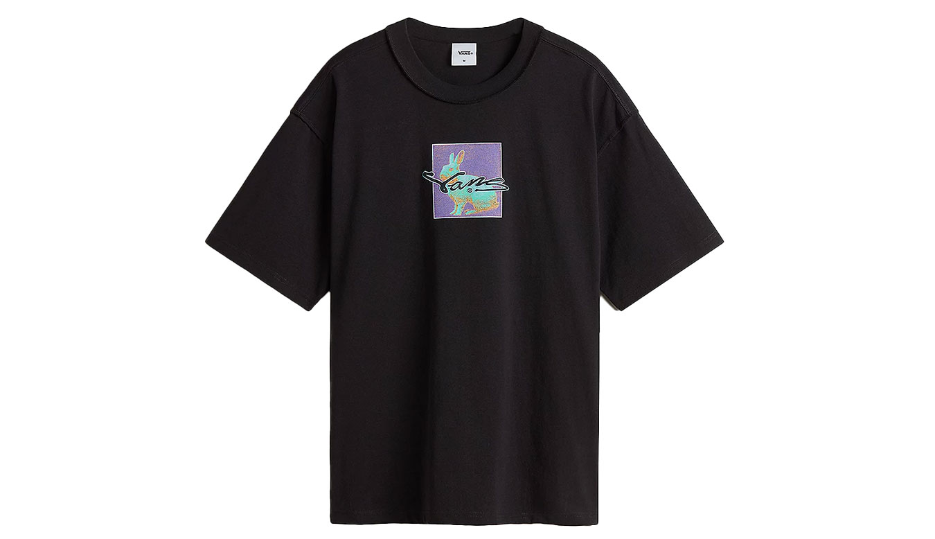 Vans LX Down The Rabbit Hole SS Tee Tap Shoe - Pánské - Triko Vans - Černé - VN000MF8E06 - Velikost: L