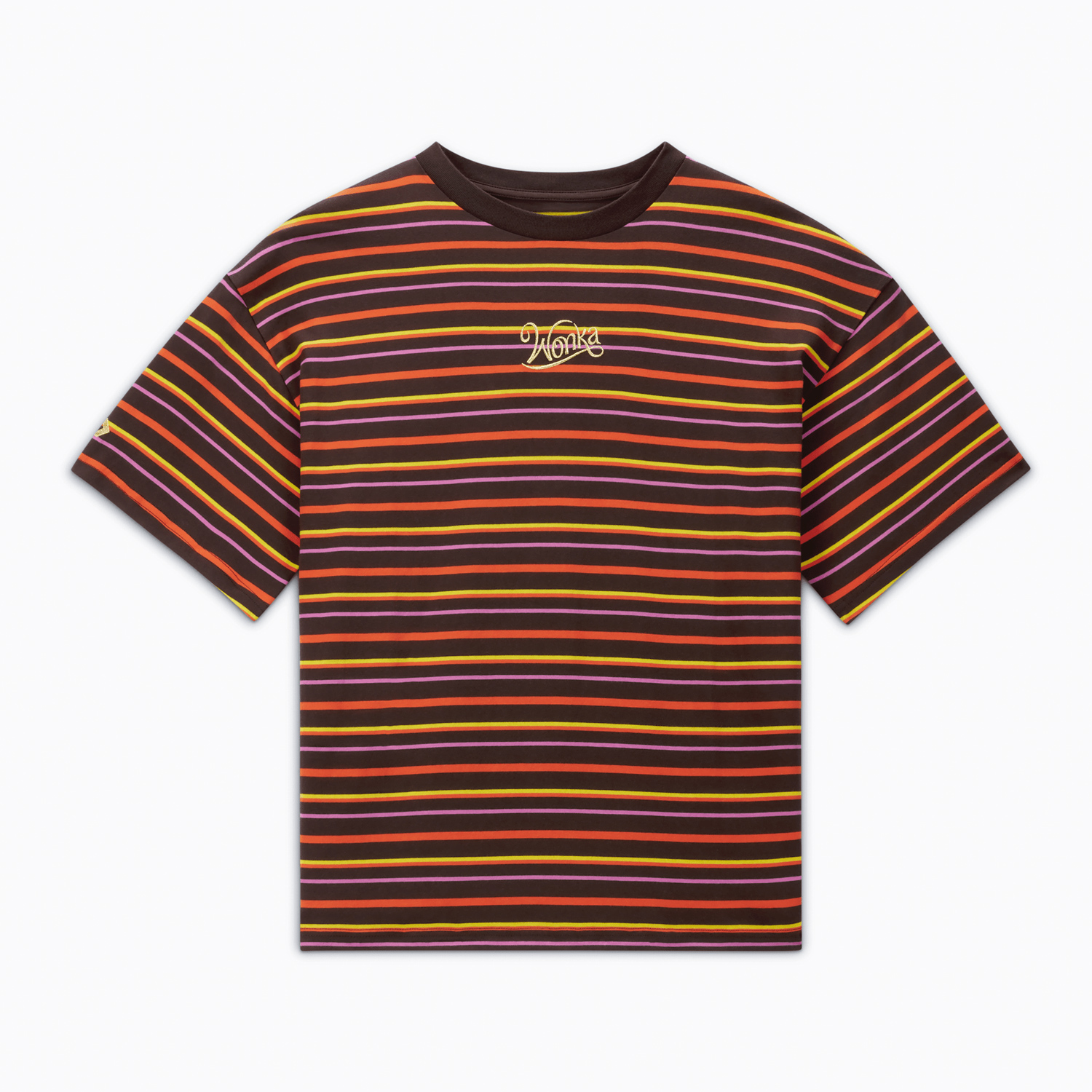 Levně Converse x Wonka Striped Tee - Pánské - Triko Converse - Hnědé - 10026545-A01