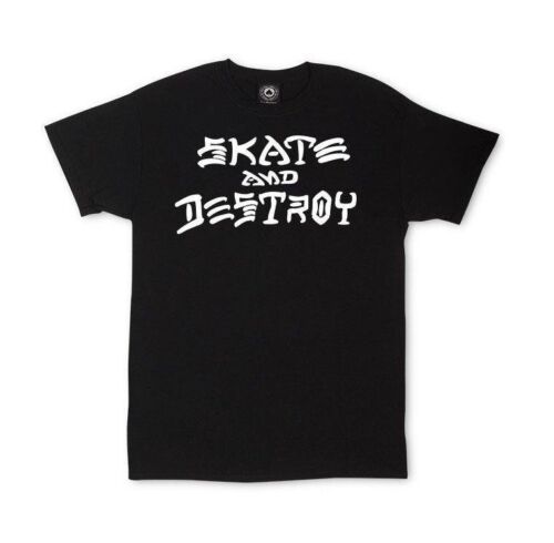 Levně Thrasher Skate Mag Skate & Destroy Short Sleeve Tee Black - Pánské - Triko Thrasher - Černé - 110103-BLCK
