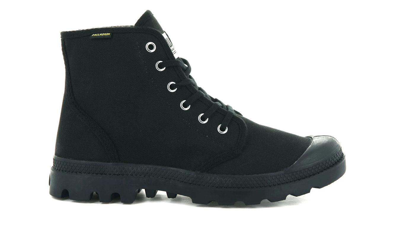 Palladium Pampa Hi Original Black Vegan - Pánské - Tenisky Palladium - Černé - 75349-060-M - Velikost: 37