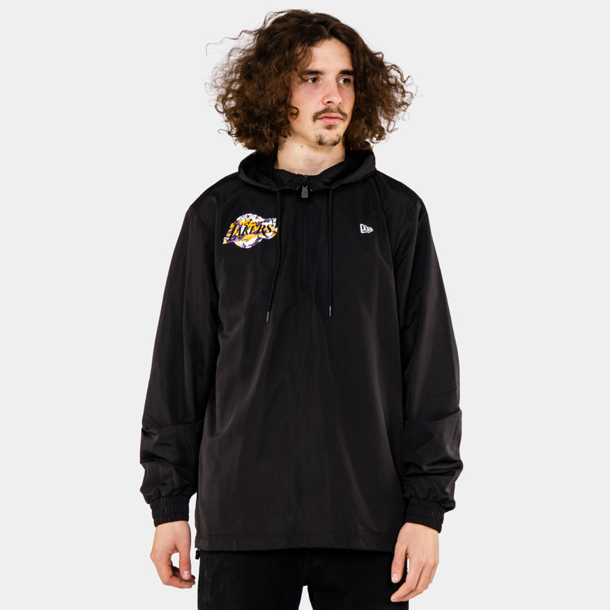 Levně NEW ERA NBA Seasonal Infill Print Windbreaker Los Angeles Lakers Black - Pánské - Bunda New Era - Černé - 12869799