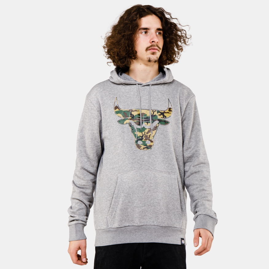 NEW ERA NBA Infill Team Logo Hoody Chicago Bulls Grey - Pánské - Mikina New Era - Šedé - 12869847 - Velikost: S