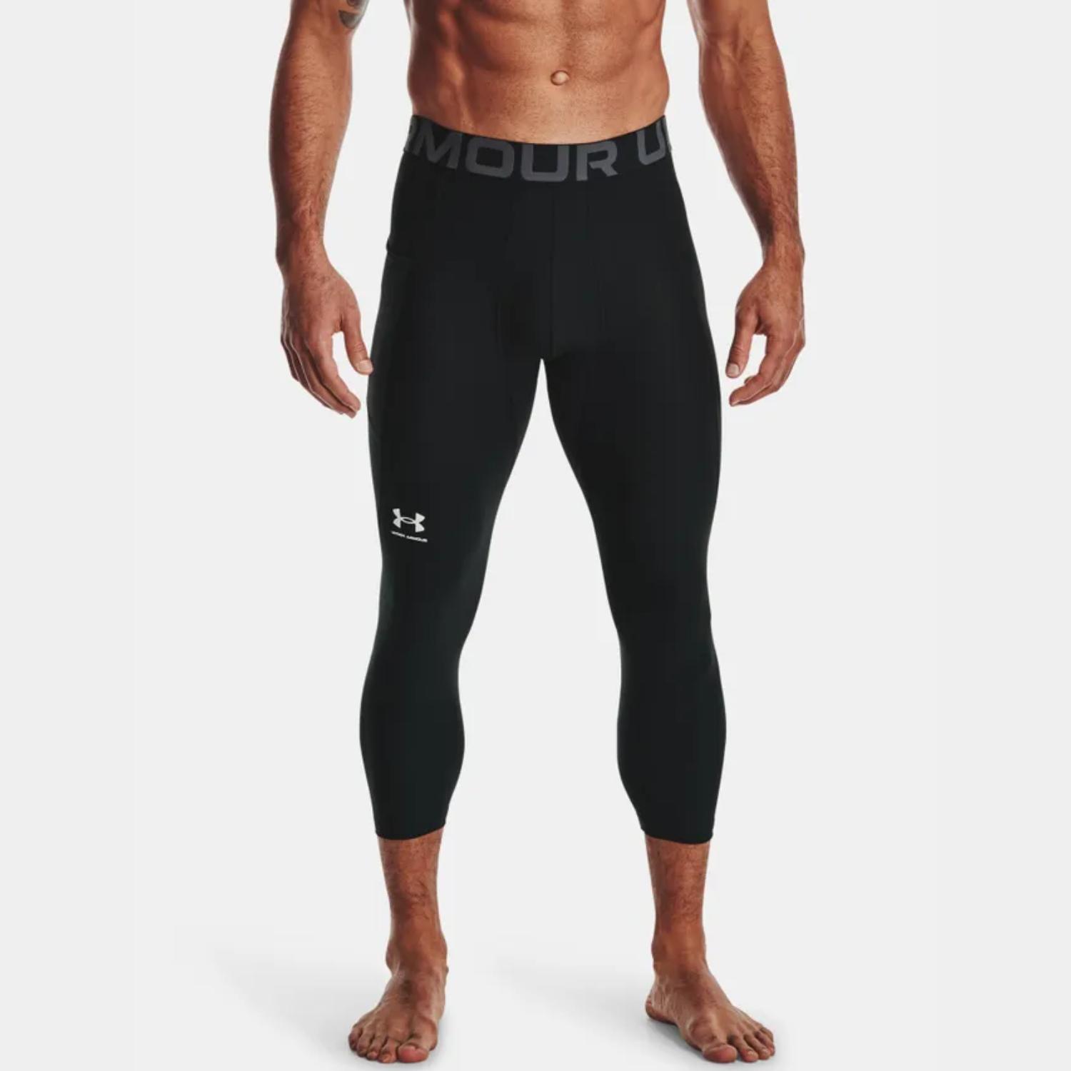 Levně Under Armour HG Armour 3/4 Legging Black - Pánské - Kompresní legíny Under Armour - Černé - 1361588-001