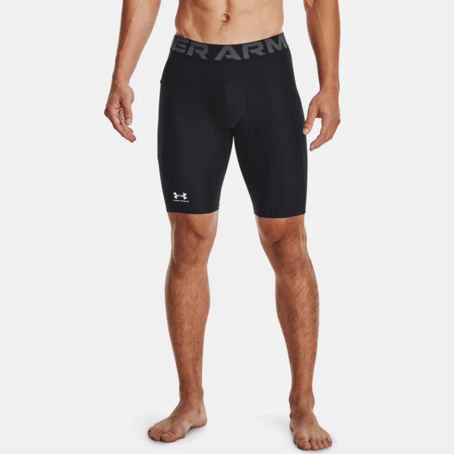 Levně Under Armour HG Armour Lng Shorts Black - Pánské - Kompresní šortky Under Armour - Černé - 1361602-001