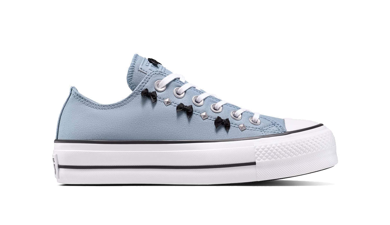 Converse Chuck Taylor All Star Lift Platform Bows & Studs - Dámské - Tenisky Converse - Černé - A15449C - Velikost: 39.5