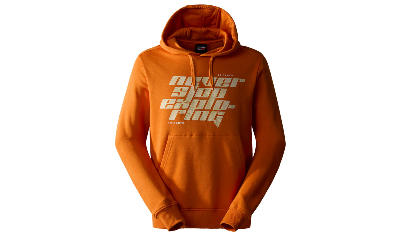 Levně The North Face U Graphic Hoodie - Pánské - Mikina The North Face - Oranžové - NF0A852ZI0M