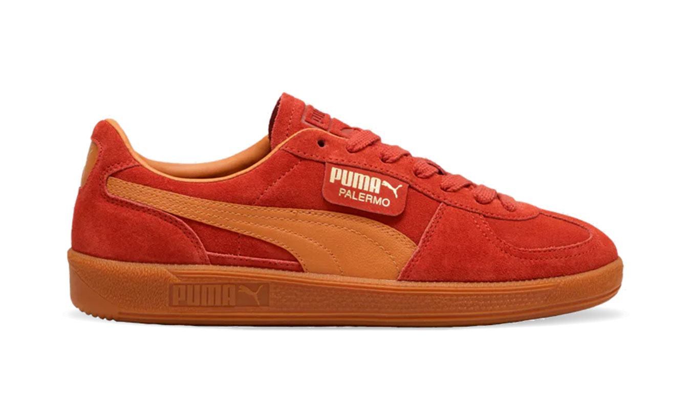 Puma Palermo Mars Red Caramel Latte Gum - Pánské - Tenisky Puma - Červené - 396463-24 - Velikost: 37.5