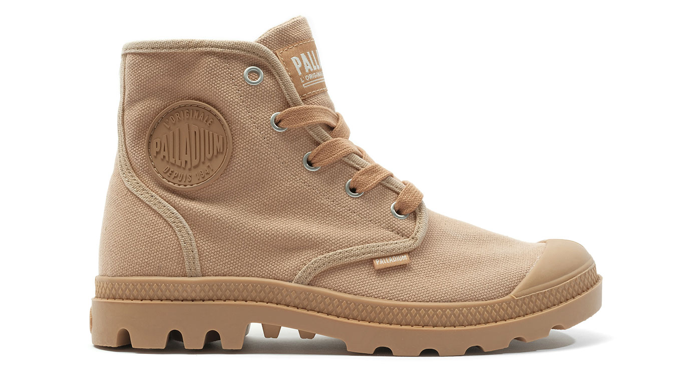 Palladium Pampa Hi Chai Tan W - Dámské - Tenisky Palladium - Hnědé - 92352-287-M - Velikost: 37.5
