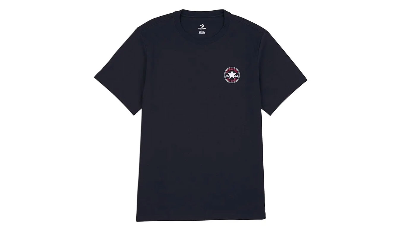 Levně Converse Go-To Mini Patch T-Shirt L - Pánské - Triko Converse - Černé - 10026565-A02