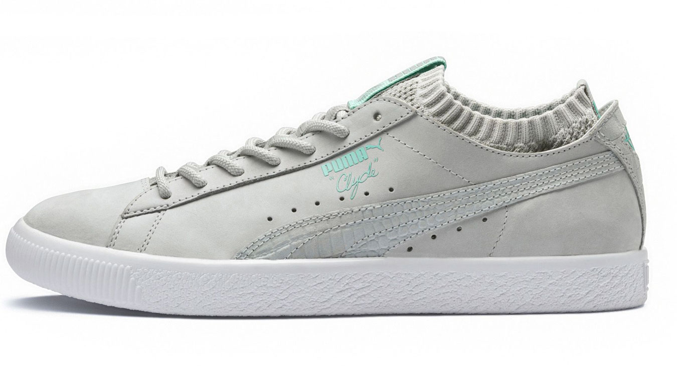 Puma x Diamond Clyde Sock Lo - Dámské - Tenisky Puma - Šedé - 36565302 - Velikost: 37 1/2