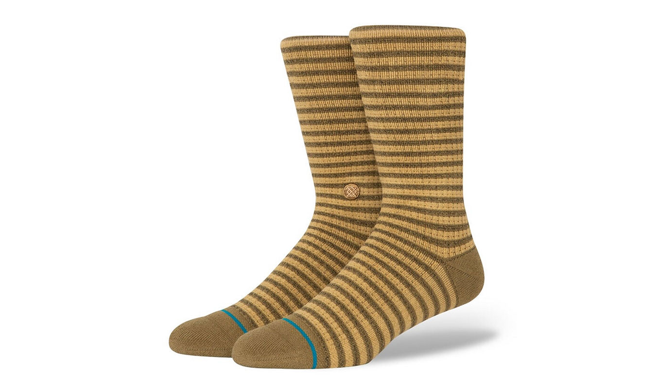 Stance Skipper Crew Sock - Unisex - Ponožky Stance - Hnědé - A556D23SKI-STO - Velikost: 38