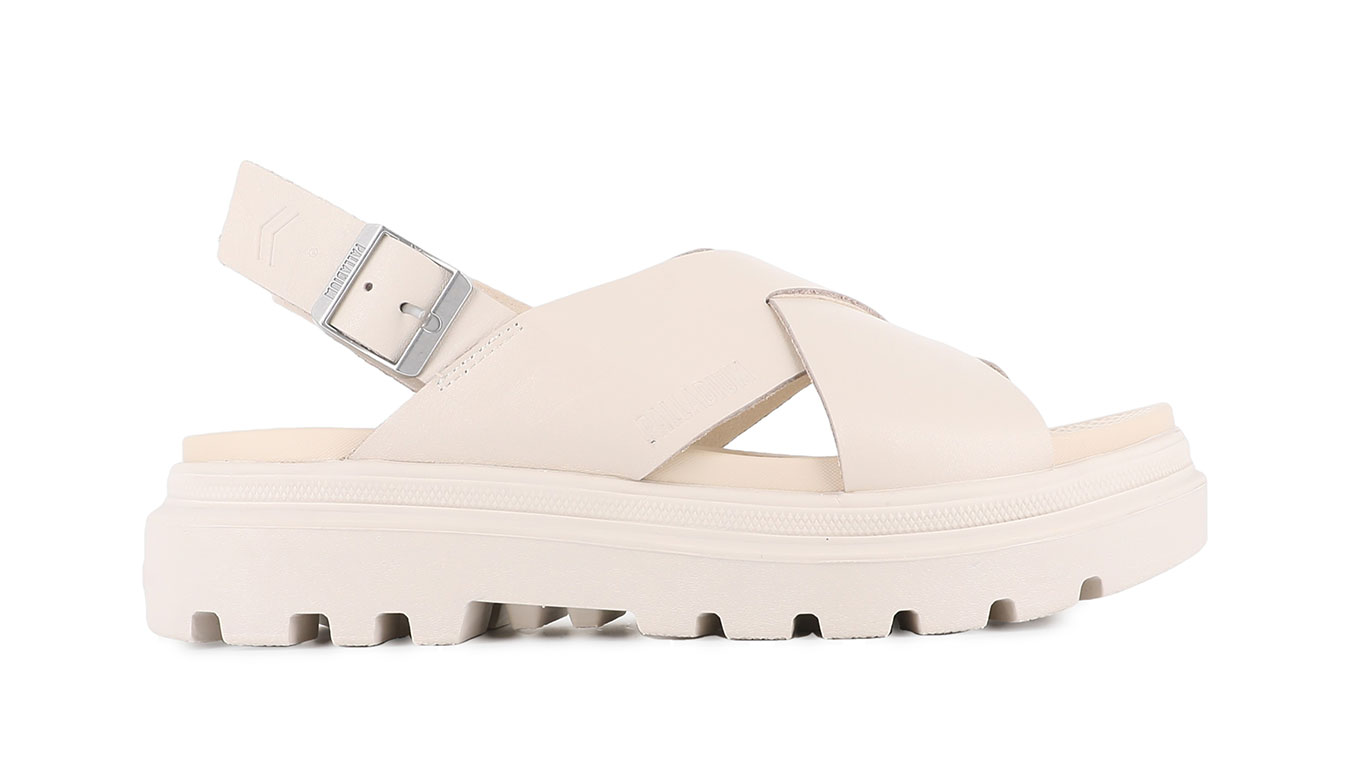 Palladium Pallacruise Crossed Almond Milk M - Dámské - Sandále Palladium - Hnědé - 94461-175-M - Velikost: 39.5