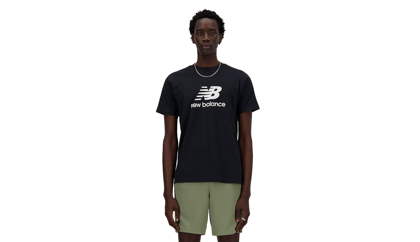New Balance Sport Essentials Logo T-Shirt - Pánské - Triko New Balance - Černé - MT41502BK - Velikost: M