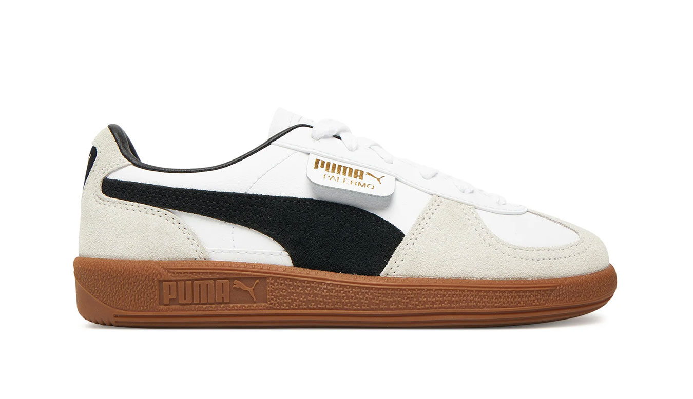 Puma Palermo Lth Jr 3.5 - Dětské - Tenisky Puma - Bílé - 397275-01 - Velikost: 39