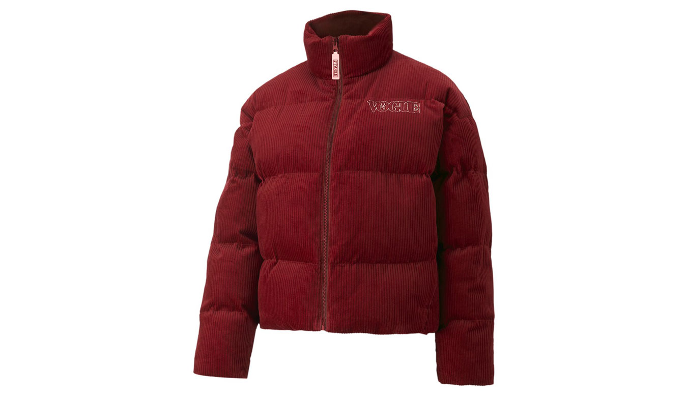 Puma x Vogue Puffer Jacket - Dámské - Bunda Puma - Červené - 536696-22 - Velikost: M