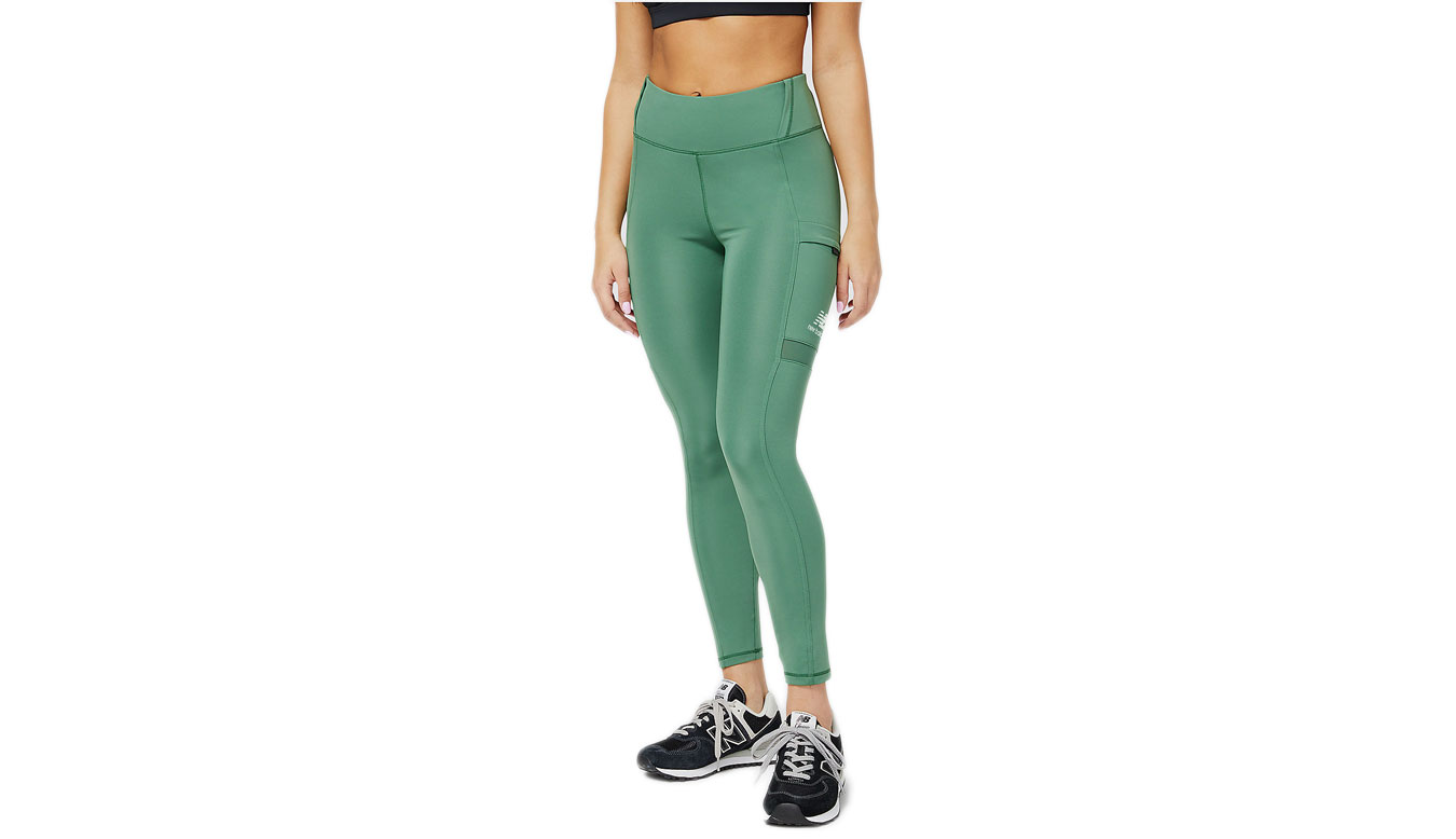 New Balance Athletics Legging - Dámské - Kalhoty New Balance - Zelené - WP21506JD - Velikost: XS
