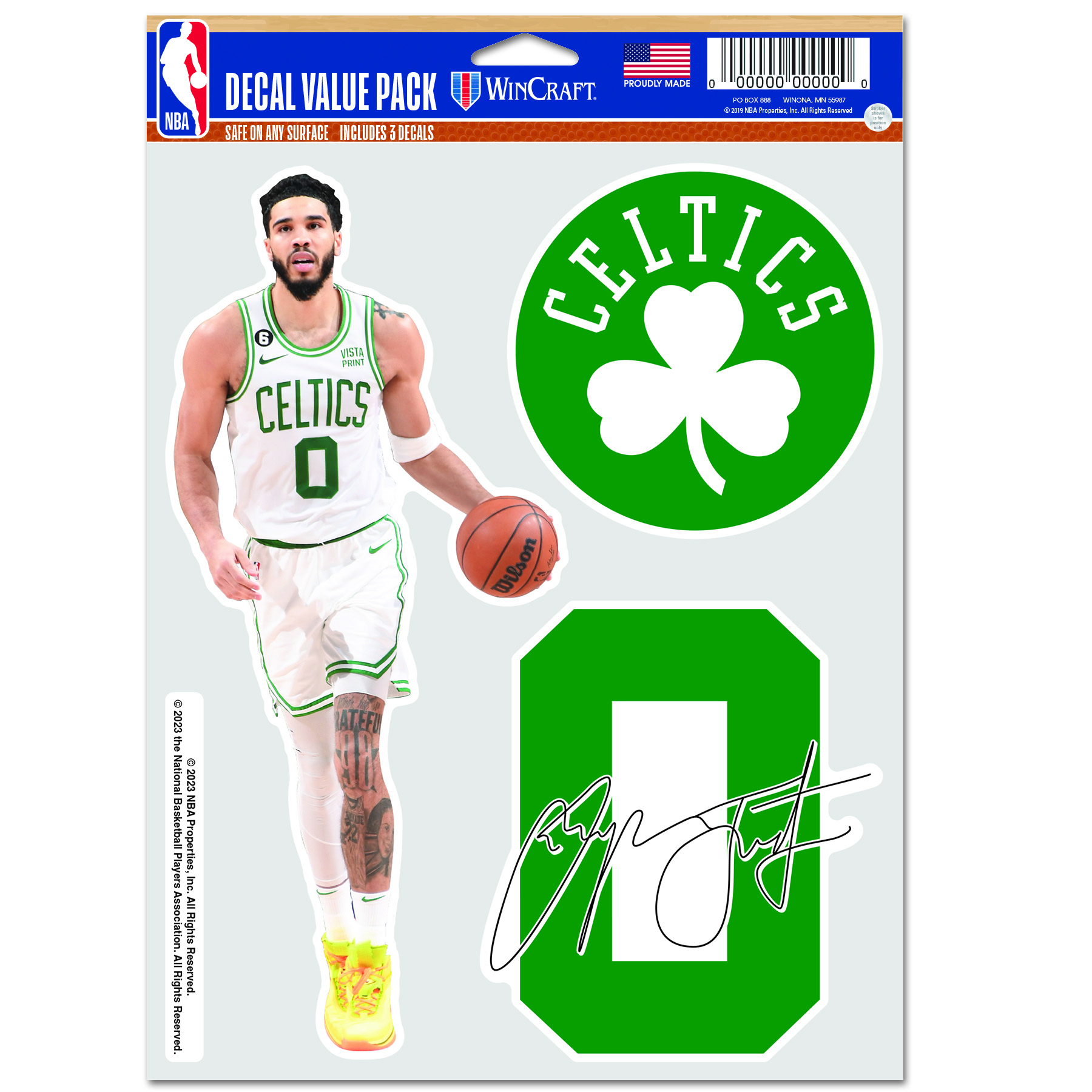 Levně WinCraft NBA Jayson Tatum Boston Celtics Multi Use Decal - Unisex - Nálepky WinCraft - Vícebarevné - 36160323