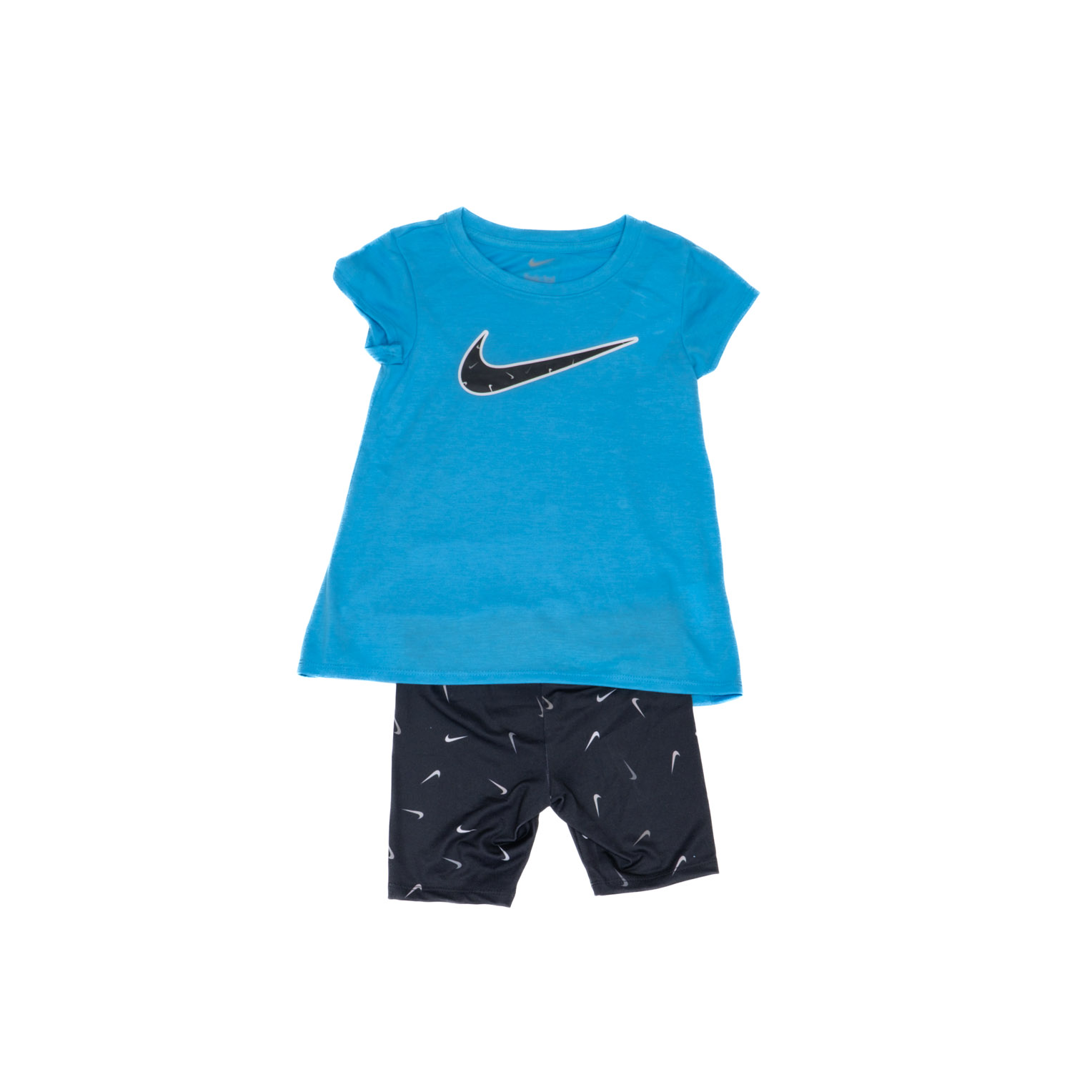 Levně Nike Girls Bike Short 2pc Set Black - Dětské - Set Nike - Černé - 36K550-023
