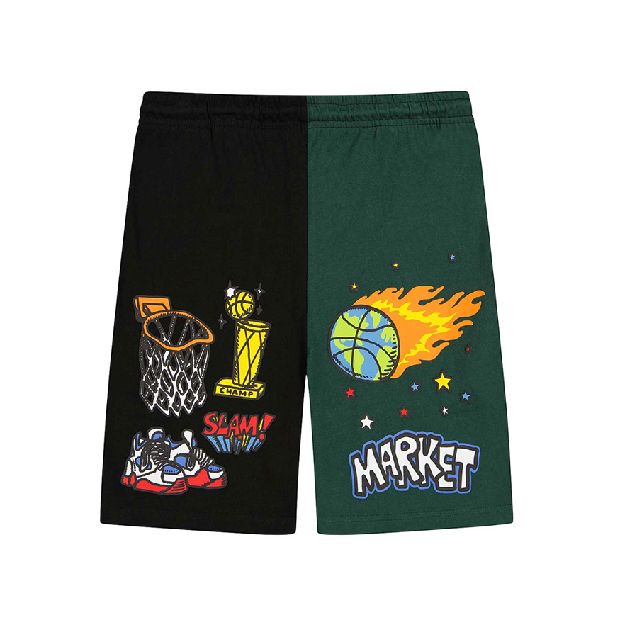 Market Memorabilia Shorts Green - Pánské - Kraťasy MARKET - Zelené - 395000528 - Velikost: M