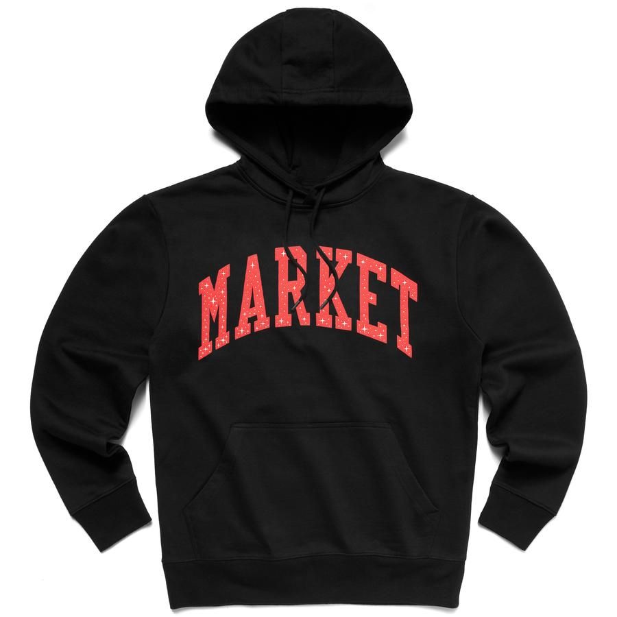 Levně Market Arc Puff Black - Pánské - Mikina MARKET - Černé - 397000194/0001
