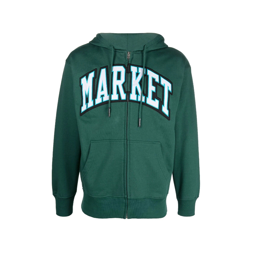 Market Arc Zip-Up Green - Pánské - Mikina MARKET - Zelené - 397000384-2