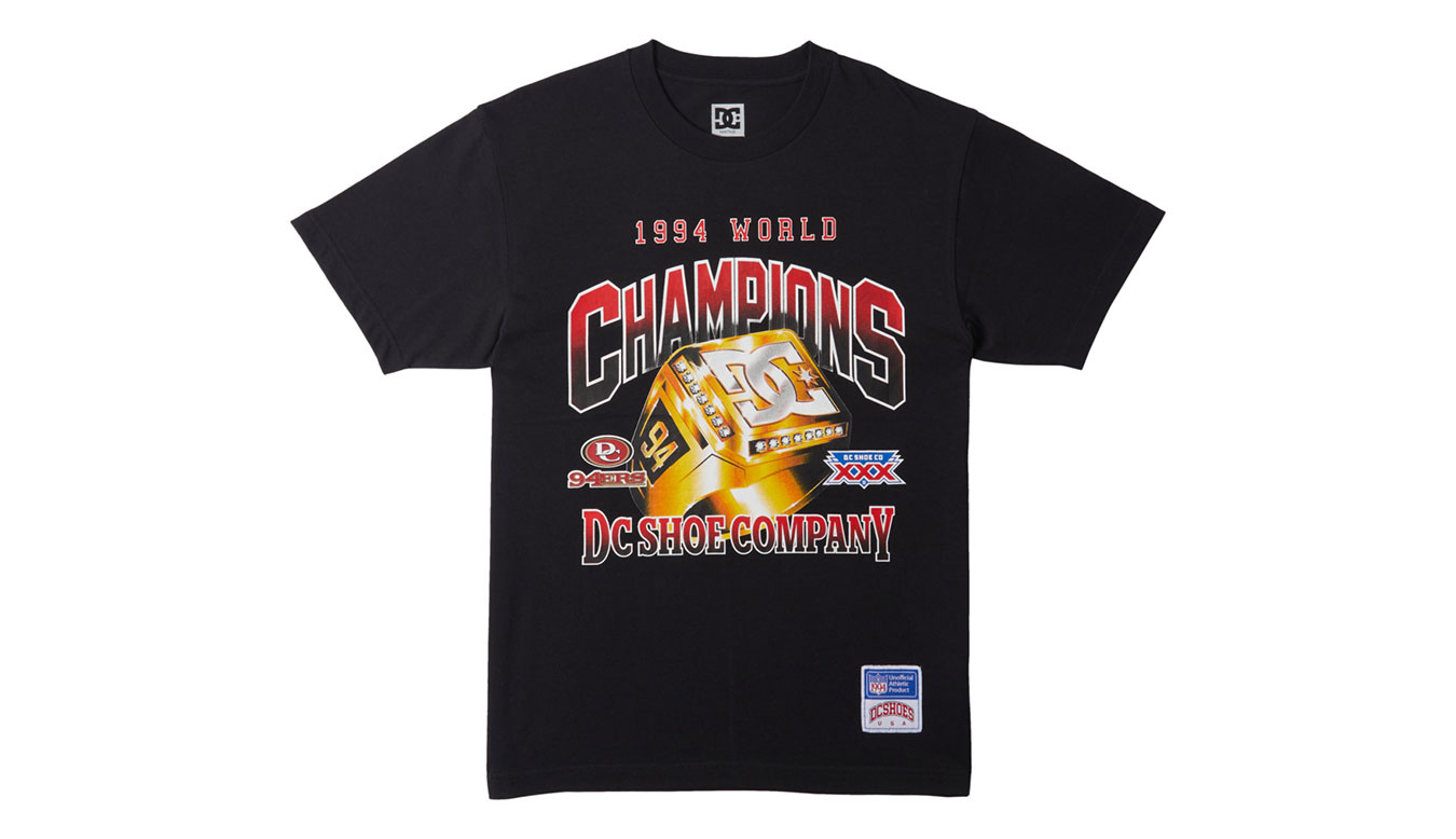 DC Shoes Champion Ring - Short Sleeves T-shirt for Men - Pánské - Triko DC Shoes - Černé - ADYZT05430-KVJ0 - Velikost: M