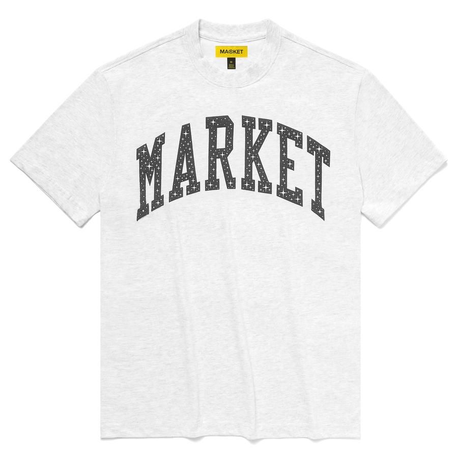 Market Arc Puff T-shirt Ash Grey - Pánské - Triko MARKET - Šedé - 399000613/0016 - Velikost: S