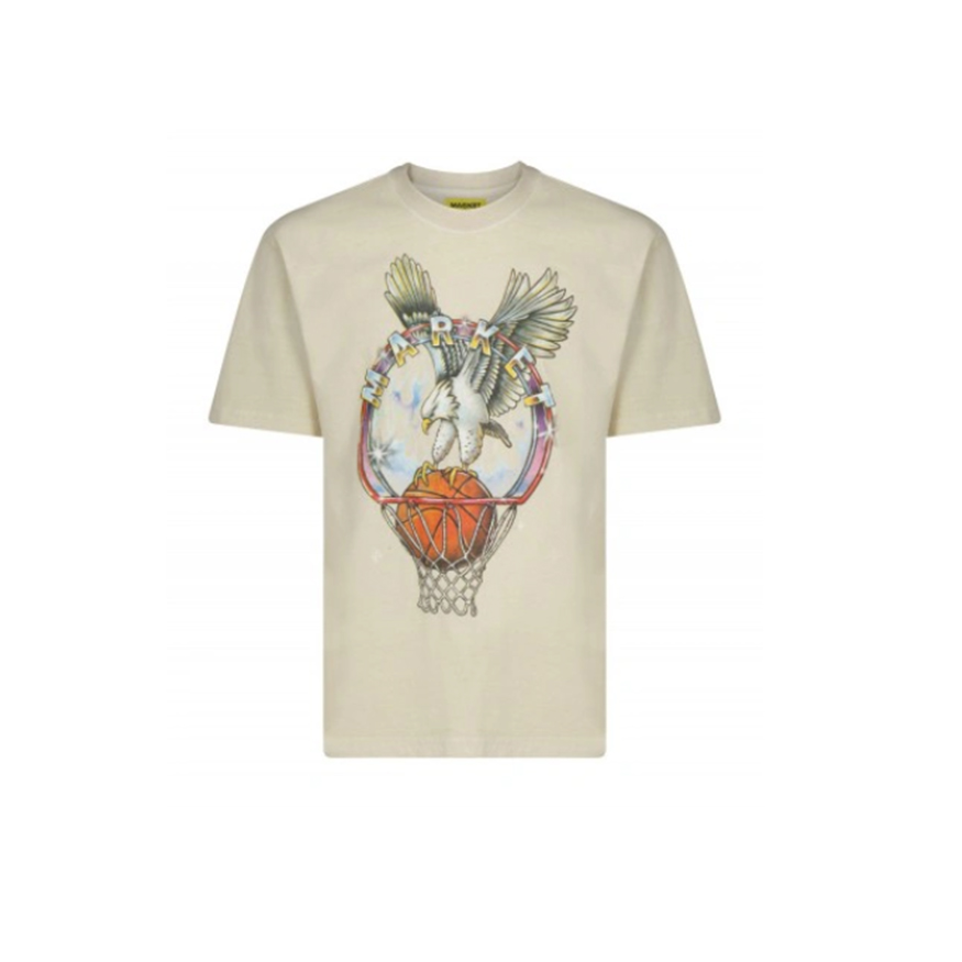 Market Dunking Eagle Tee Cream - Pánské - Triko MARKET - Vícebarevné - 399001074