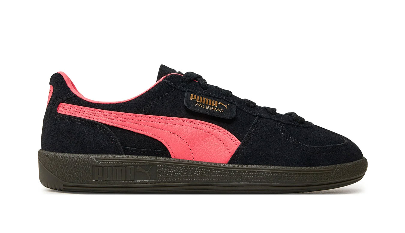 Puma Palermo Black Sunset Glow Gum - Dámské - Tenisky Puma - Černé - 396463-26 - Velikost: 40 1/2