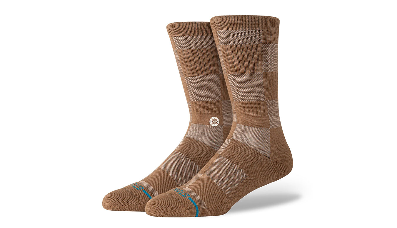 Stance Down And Out Crew 8,5-11,5-(L) - Unisex - Ponožky Stance - Hnědé - A556A25DOW-BRN - Velikost: 43