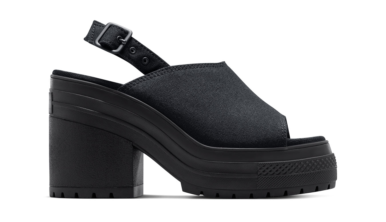 Levně Converse Chuck 70 De Luxe Heel Mule - Unisex - Sandály Converse - Černé - A12567C