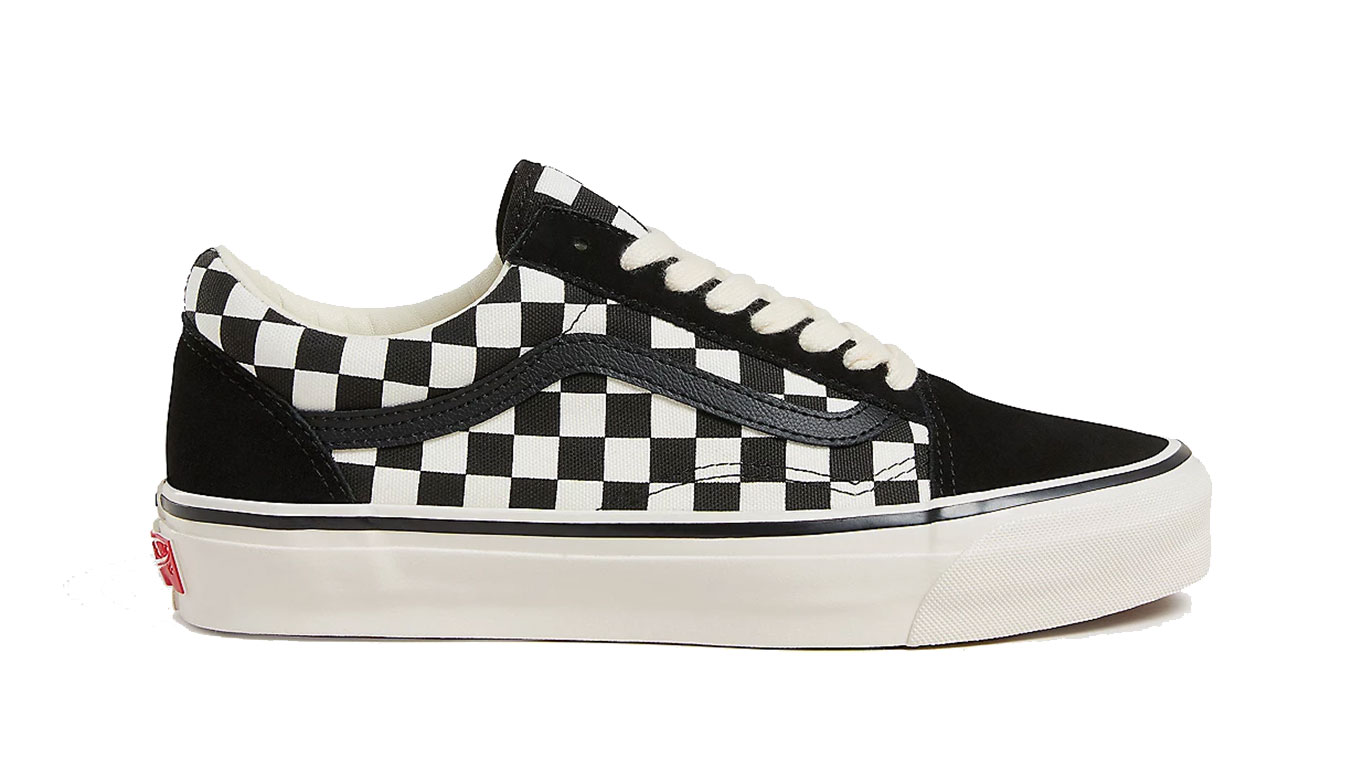 Vans LX Old Skool Checkerboard Shoe Black White - Pánské - Tenisky Vans - Černé - VN000D56BZW - Velikost: 43