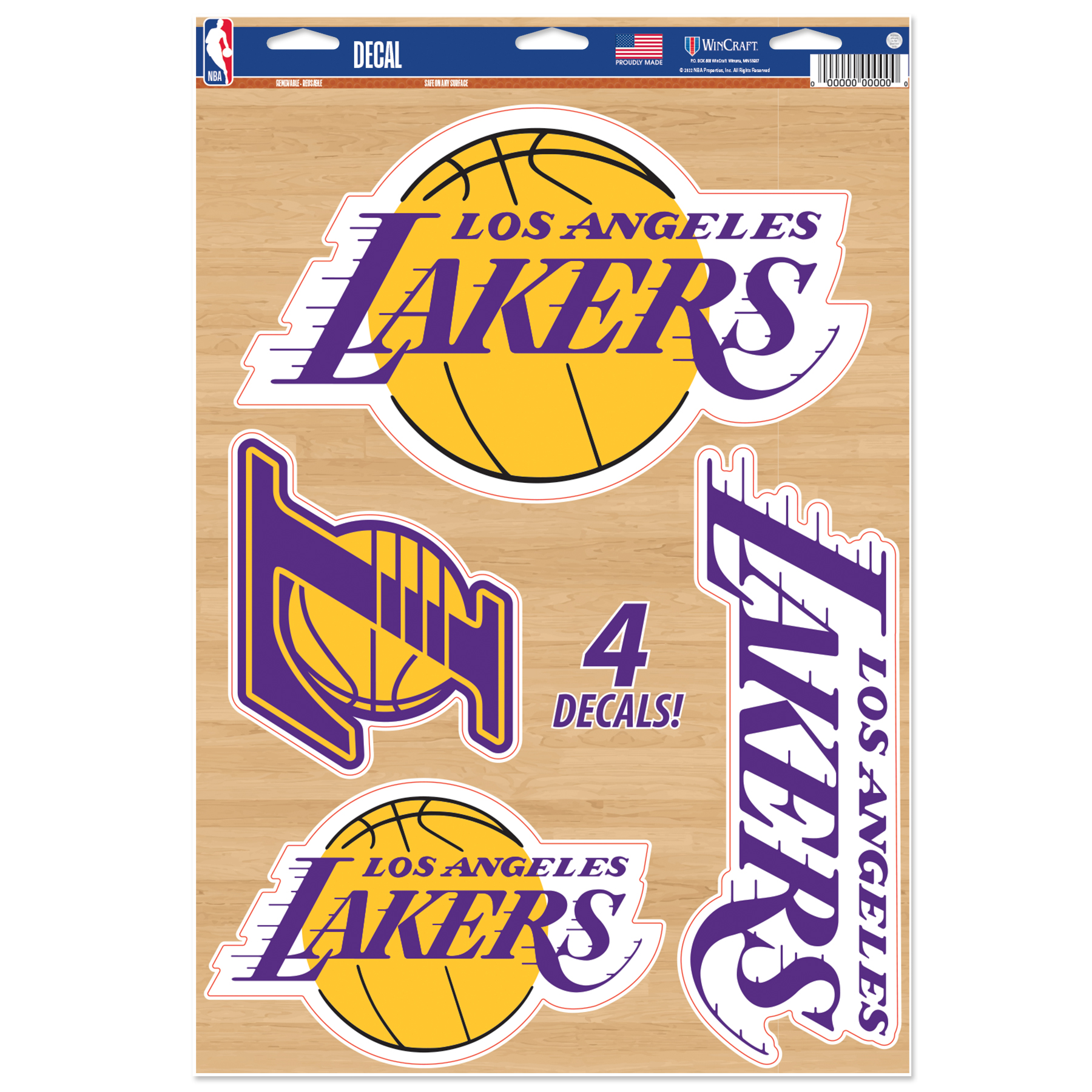 Levně WinCraft NBA 11x17 Los Angeles Lakers Multi-Use Decal - Unisex - Nálepky WinCraft - Fialové - 42574022