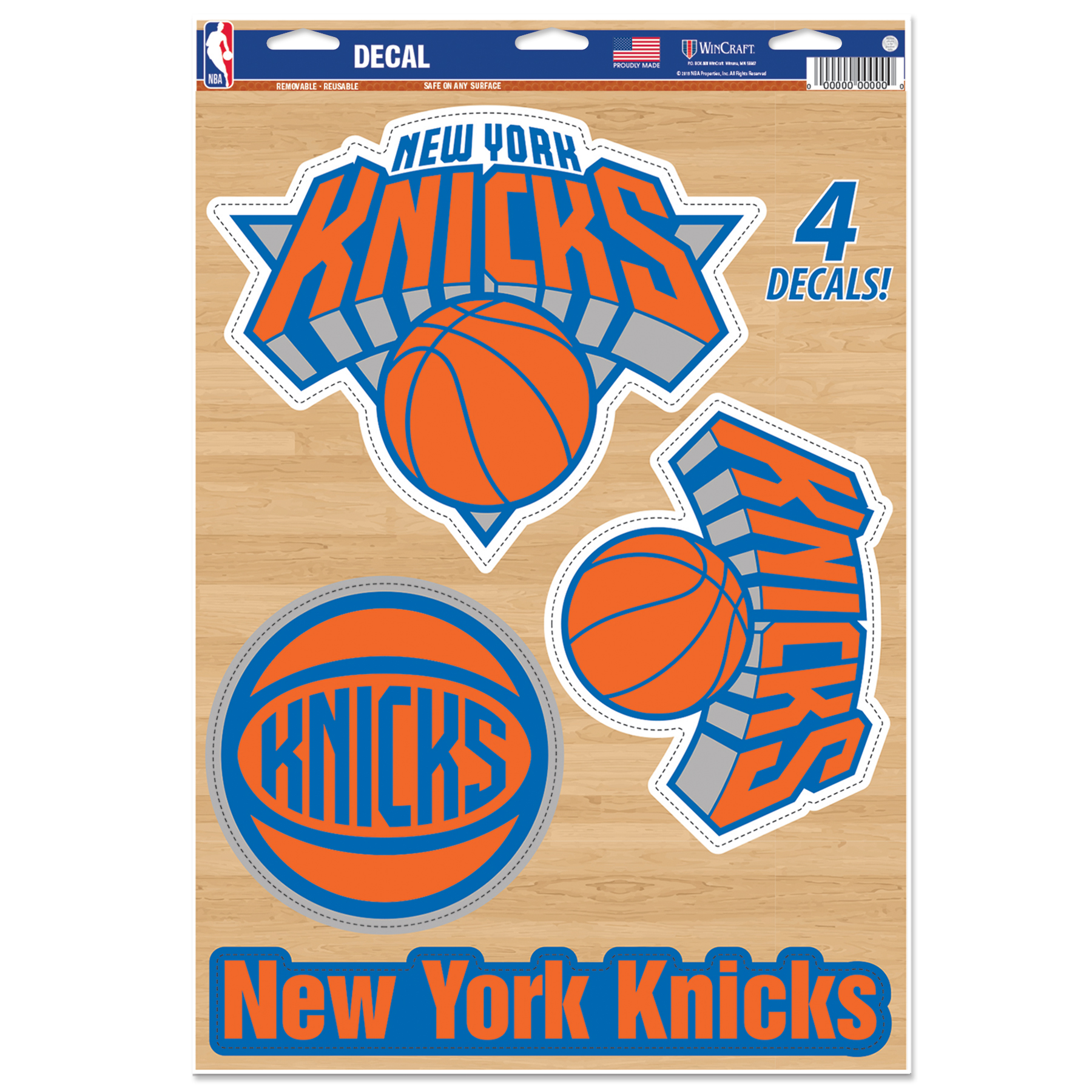 Levně WinCraft NBA 11x17 New York Knicks Multi-Use Decal - Unisex - Nálepky WinCraft - Oranžové - 42575016
