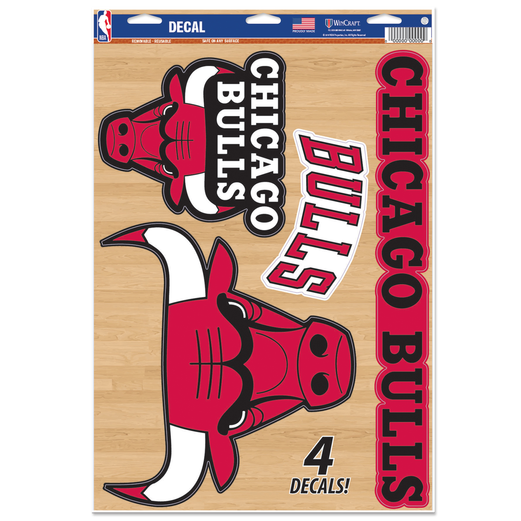 Levně WinCraft NBA 11x17 Chicago Bulls Multi-Use Decal - Unisex - Nálepky WinCraft - Červené - 43208014