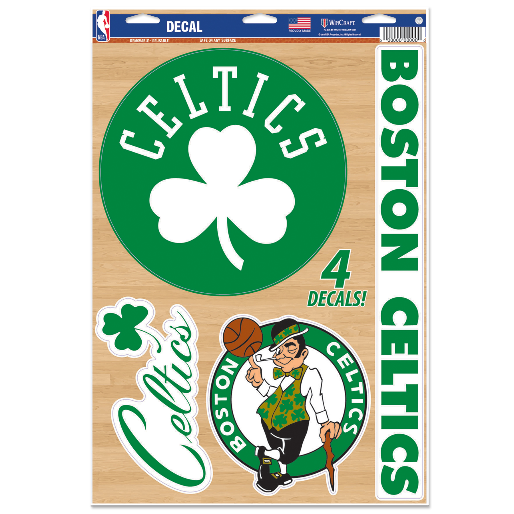 Levně WinCraft NBA 11x17 Boston Celtics Multi-Use Decal - Unisex - Nálepky WinCraft - Zelené - 43210014
