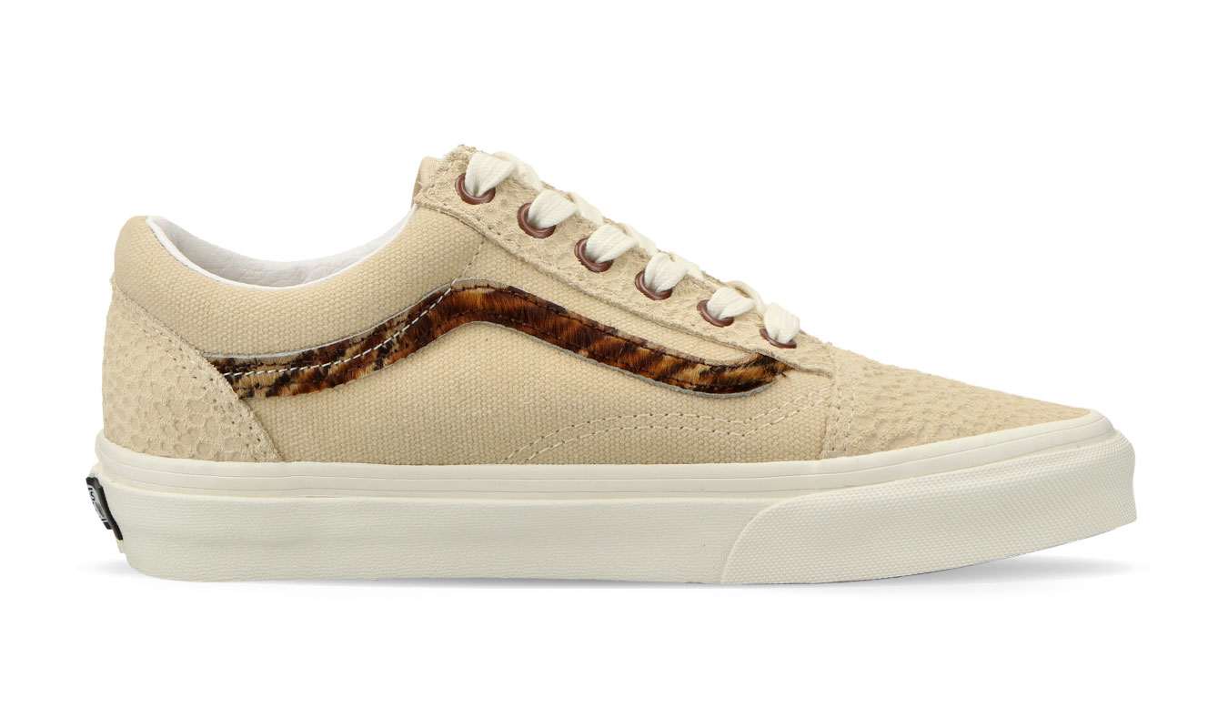 Vans Old Skool Subtle Safari Creme - Dámské - Tenisky Vans - Bílé - VN0A5JMI9821 - Velikost: 37