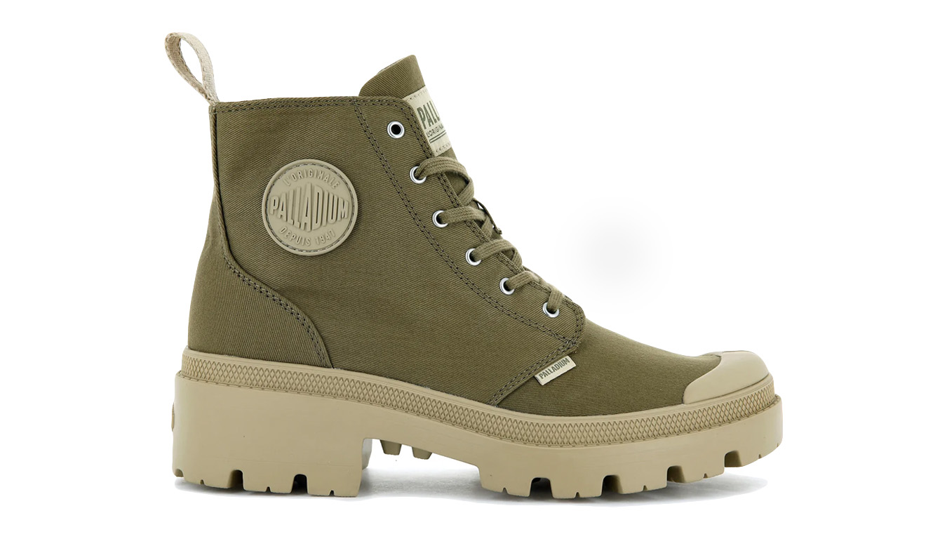 Levně Palladium Pallabase Twill - Dámské - Tenisky Palladium - Zelené - 96907-204-M