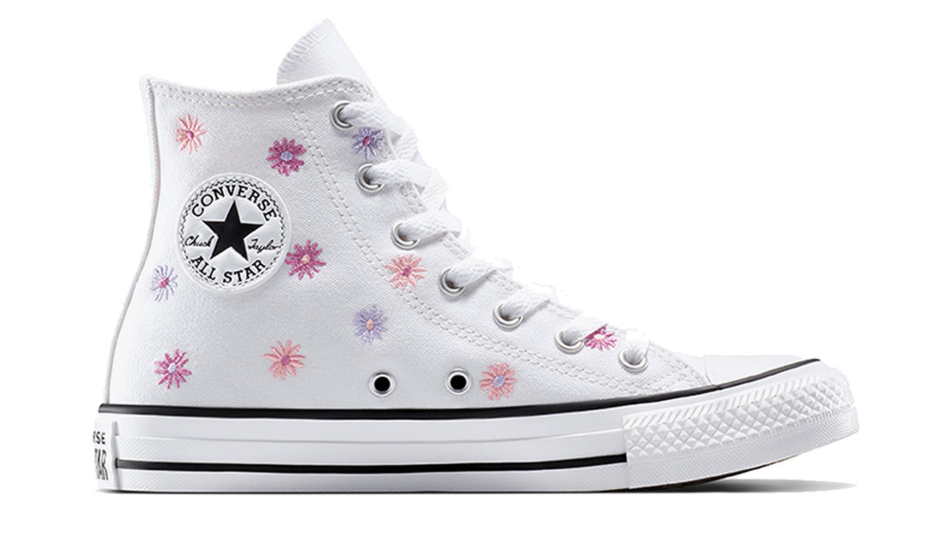 Converse Chuck Taylor All Star Allover Florals - Dětské - Tenisky Converse - Bílé - A11781C - Velikost: 37.5