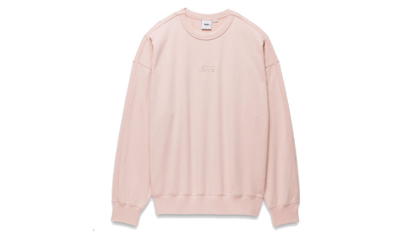 Vans LX Premium Crew Fleece Rose Smoke - Pánské - Mikina Vans - Růžové - VN000GBWBQL - Velikost: S
