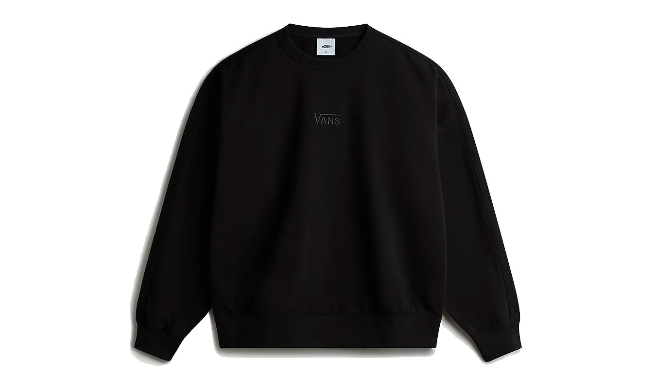 Vans Premium Crew Fleece Black - Pánské - Mikina Vans - Černé - VN000GBWBLK - Velikost: S