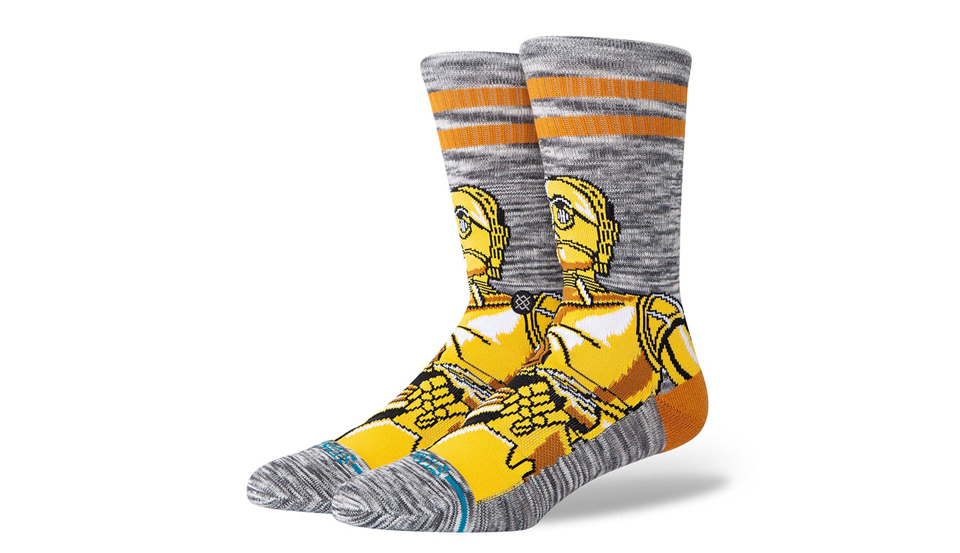 Levně Stance C3PO Crew 5,5-8-(M) - Unisex - Ponožky Stance - Žluté - A556A25C3P-GLD