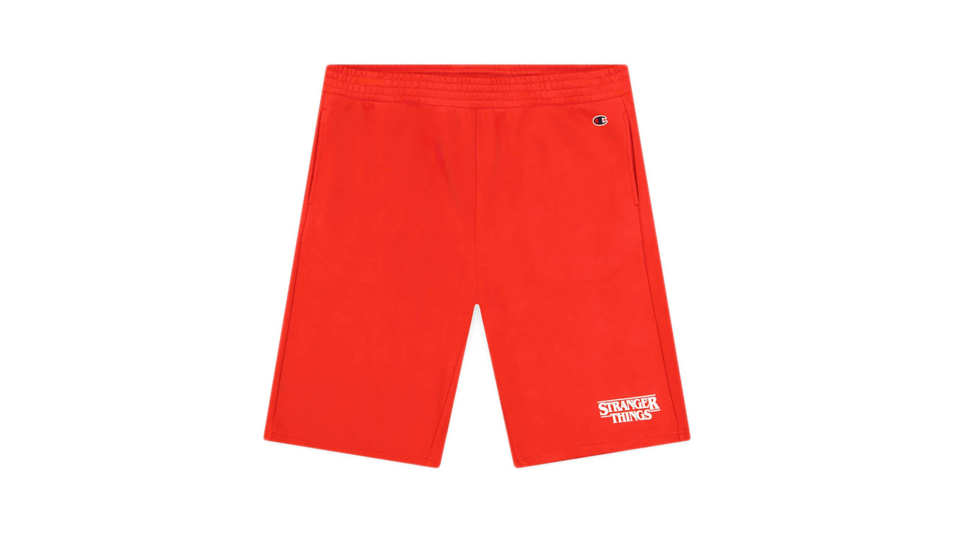 Champion X Stranger Things Unisex Shorts-M - Pánské - Kraťasy Champion - Červené - 217782-RS033 - Velikost: L