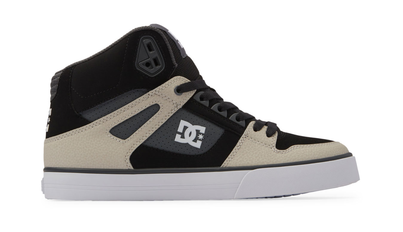 DC Shoes Pure High Top Black Grey Brown - Pánské - Tenisky DC Shoes - Hnědé - ADYS400043-XKSC - Velikost: 42.5