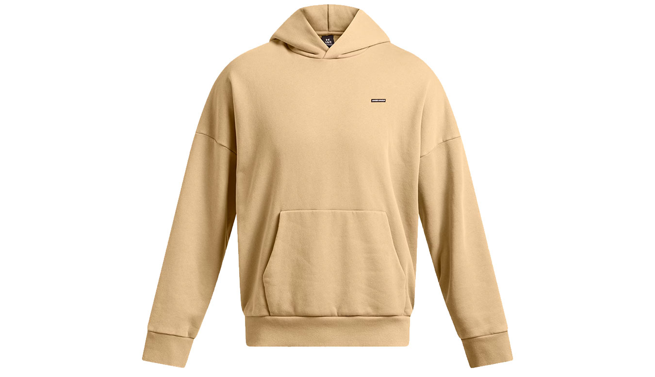Under Armour M Icon Heavyweight Fleece Wash Oversized Hoodie - Pánské - Mikina Under Armour - Hnědé - 1386552-263 - Velikost: L